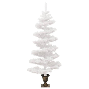 Albero di Natale Preilluminato con Vaso Bianco 120 cm in PVC 344652