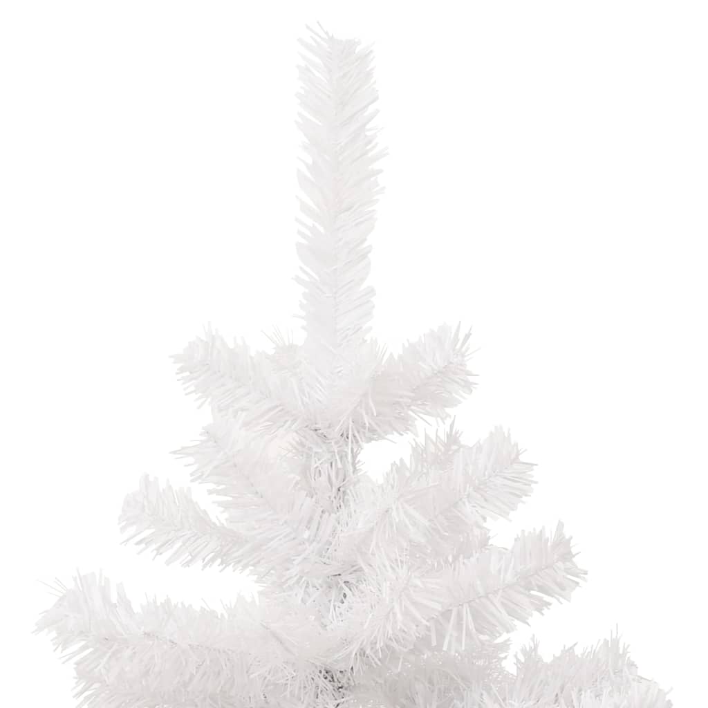 Albero di Natale Preilluminato con Vaso-Albero Natalizio-Decorazioni natalizie Bianco 120 cm in PVC