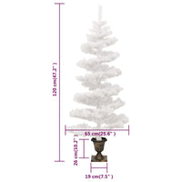 Albero di Natale Preilluminato con Vaso Bianco 120 cm in PVC 344652