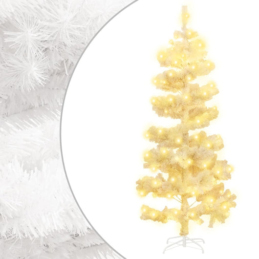 Albero di Natale a Spirale con Base e LED Bianco 150 cm PVC