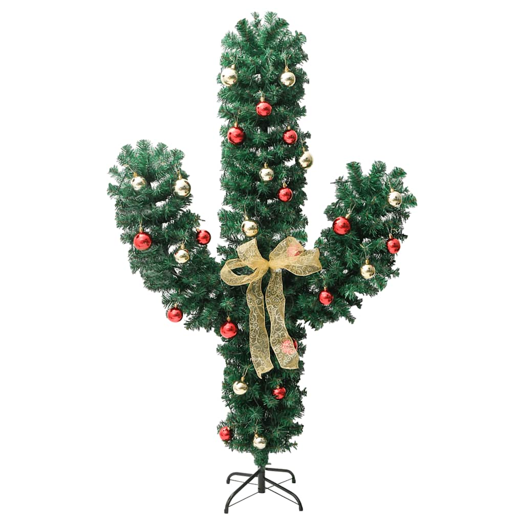 Cactus di Natale con Base e LED Verde 150 cm PVC 344655