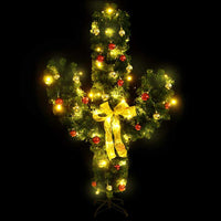 Cactus di Natale con Base e LED Verde 210 cm PVC 344657
