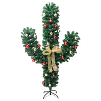 Cactus di Natale con Base e LED Verde 210 cm PVC 344657