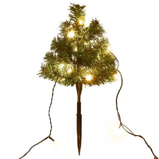 Sentiero Alberi di Natale 6 pz con LED Bianco Caldo 45 cm PVC 344658