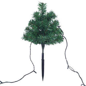 Sentiero Alberi di Natale 6 pz con LED Bianco Caldo 45 cm PVC 344658