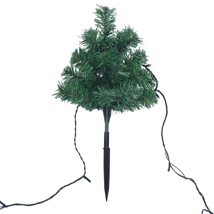 Sentiero Alberi di Natale 6 pz con LED Bianco Caldo 45 cm PVC 344658