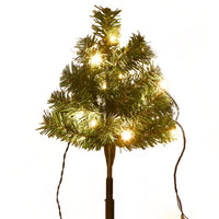 Sentiero Alberi di Natale 6 pz con LED Bianco Caldo 45 cm PVC 344658