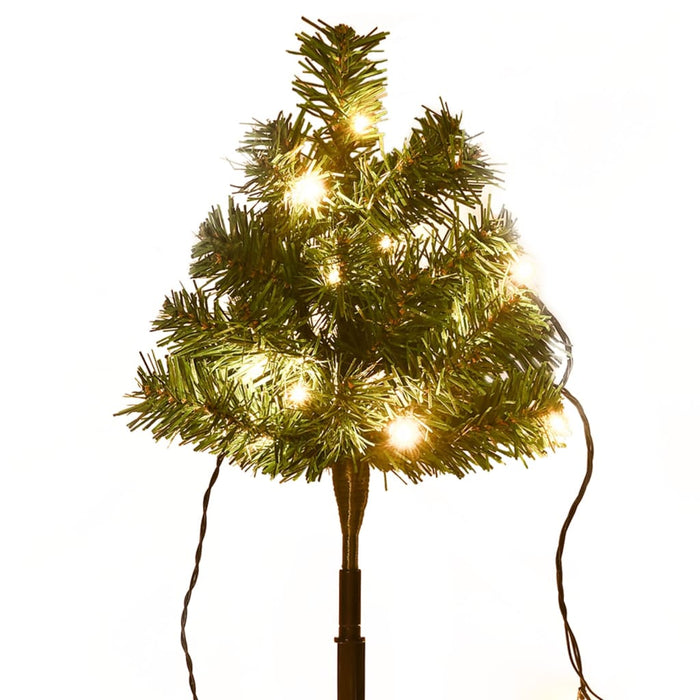 Sentiero Alberi di Natale 6 pz con LED Bianco Caldo 45 cm PVC 344658