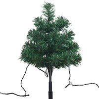 Sentiero Alberi di Natale 6 pz con LED Bianco Caldo 45 cm PVC 344658