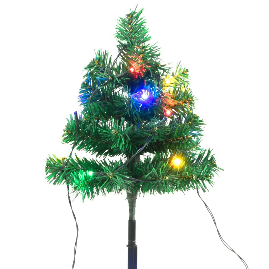 Sentiero Alberi di Natale 6 pz con LED Multicolore 45 cm PVC 344659