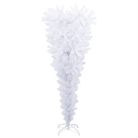 Albero di Natale Artificiale Capovolto con Base Bianco 120 cm 344665