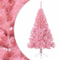 Albero di Natale Artificiale a Metà con Supporto Rosa 150cm PVC 344671