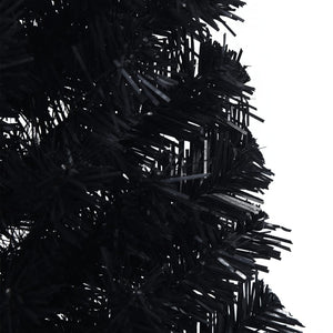 Albero di Natale Artificiale a Metà con Base Nero 120 cm PVC 344675