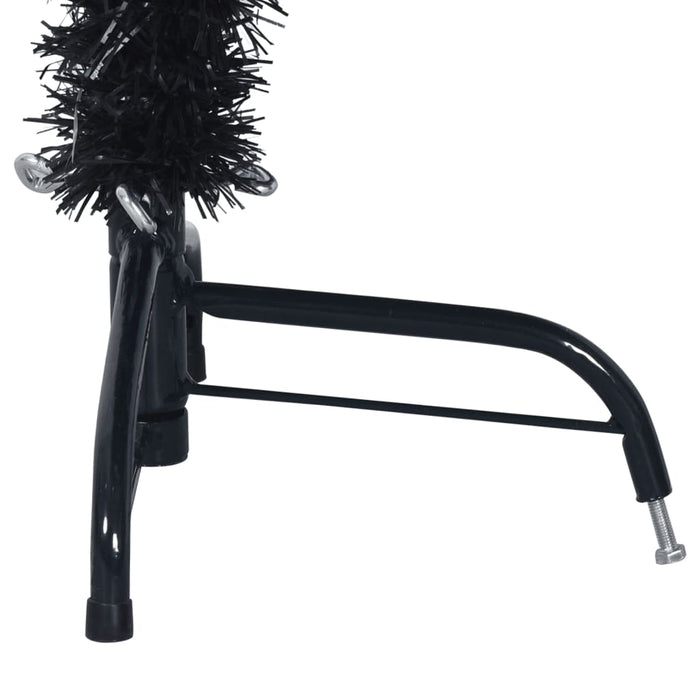 Albero di Natale Artificiale a Metà con Base Nero 120 cm PVC 344675
