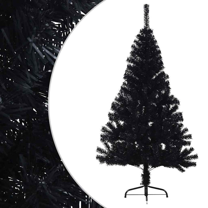 Albero di Natale Artificiale a MetÃ  con Base Nero 150 cm PVC cod mxl 15713