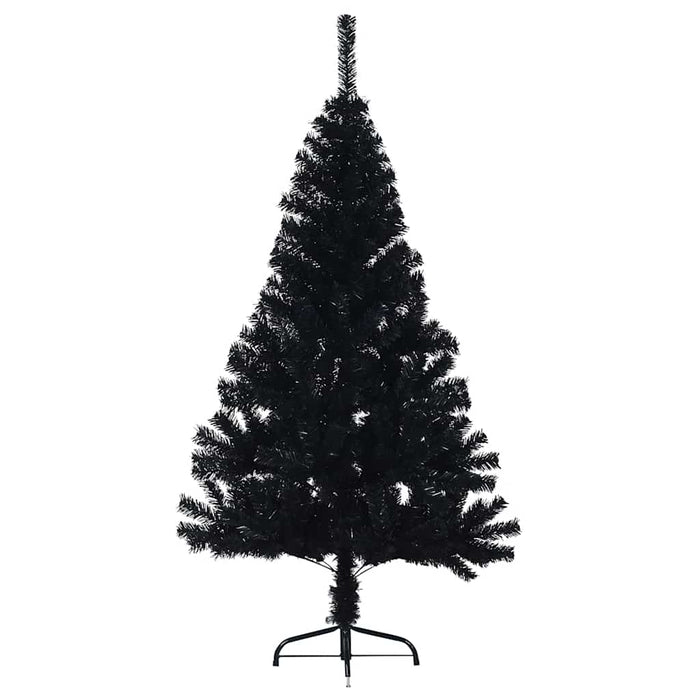 Albero di Natale Artificiale a Metà con Base Nero 150 cm PVC 344676