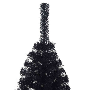 Albero di Natale Artificiale a MetÃ  con Base Nero 150 cm PVC cod mxl 15713