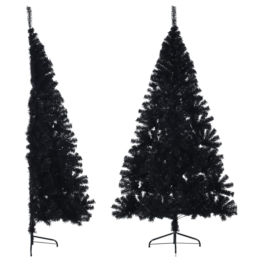 Albero di Natale Artificiale a MetÃ  con Base Nero 180 cm PVC cod mxl 15657
