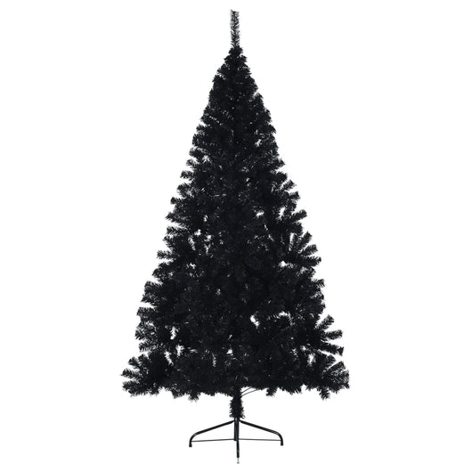 Albero di Natale Artificiale a Metà con Base Nero 180 cm PVC 344677