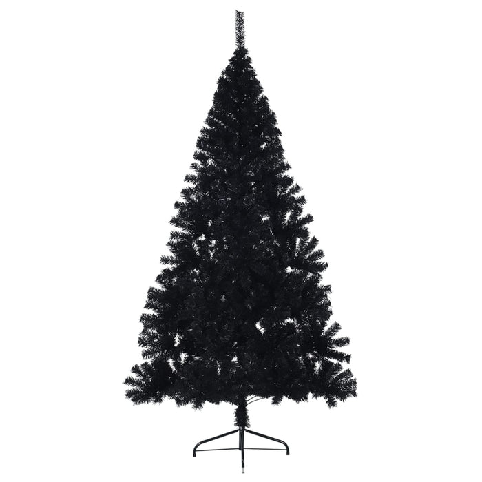 Albero di Natale Artificiale a Metà con Base Nero 180 cm PVC 344677
