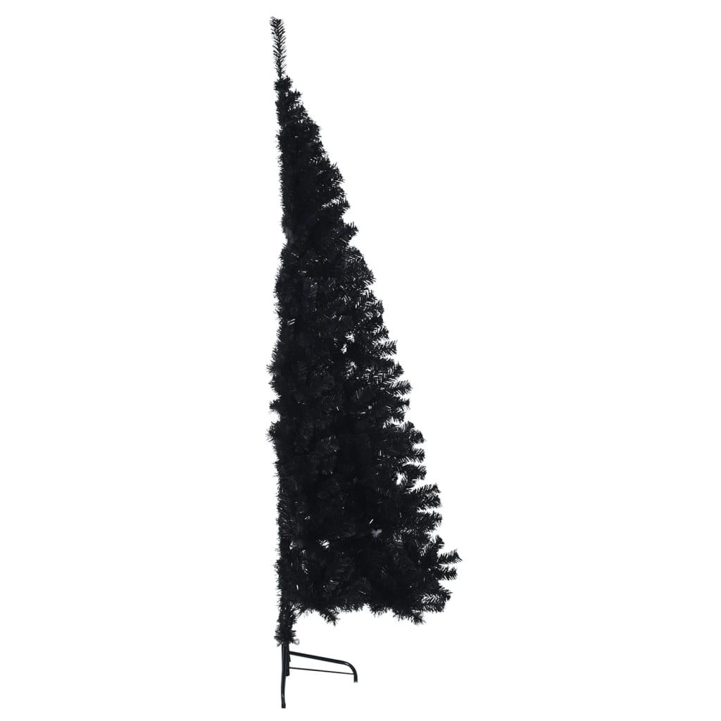 Albero di Natale Artificiale a Metà con Base Nero 180 cm PVC 344677