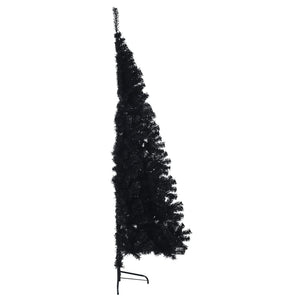 Albero di Natale Artificiale a Metà con Base Nero 180 cm PVC 344677