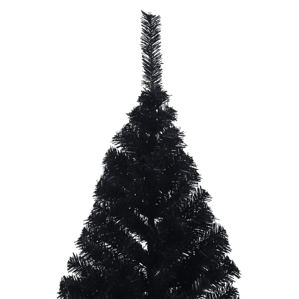 Albero di Natale Artificiale a MetÃ  con Base Nero 180 cm PVC cod mxl 15657