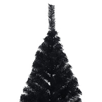 Albero di Natale Artificiale a Metà con Base Nero 180 cm PVC 344677