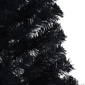 Albero di Natale Artificiale a Metà con Base Nero 180 cm PVC 344677