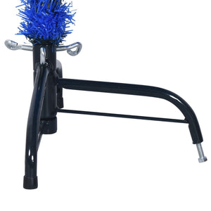 Albero di Natale Artificiale a Metà con Supporto Blu 120 cm PVC 344680