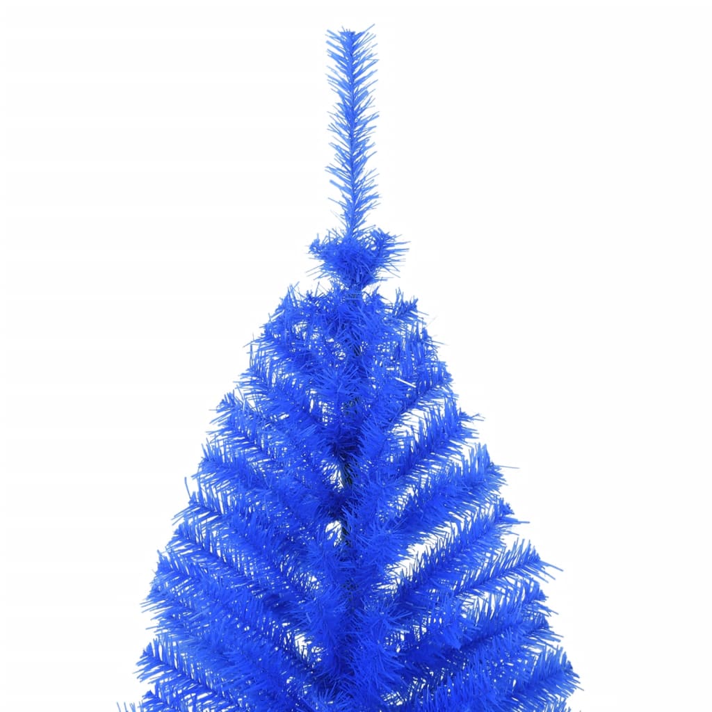Albero di Natale Artificiale a Metà con Supporto Blu 240 cm PVC 344684