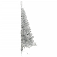 Albero di Natale a Metà con Supporto Argento 180 cm PET 344697