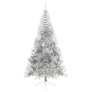 Albero di Natale Artificiale a MetÃ  con Base Argento 210 cm PVC