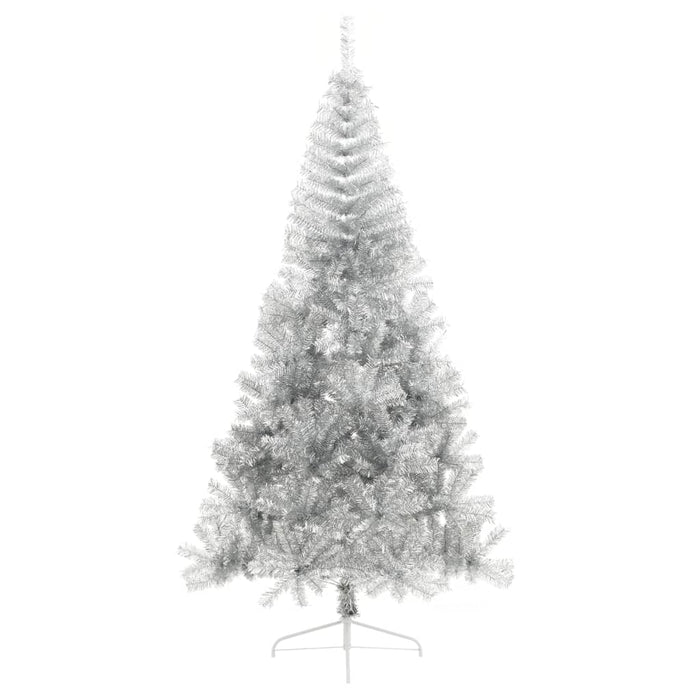 Albero di Natale Artificiale a MetÃ  con Base Argento 210 cm PVC