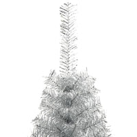 Albero di Natale Artificiale a MetÃ  con Base Argento 210 cm PVC