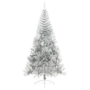 Albero di Natale a Met¨¤ con Supporto-Albero Natalizio-Decorazioni natalizie Argento 240 cm PET