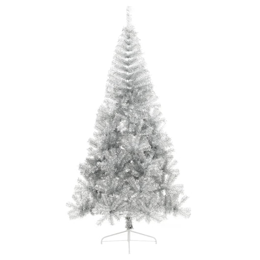 Albero di Natale a Metà con Supporto Argento 240 cm PET 344699