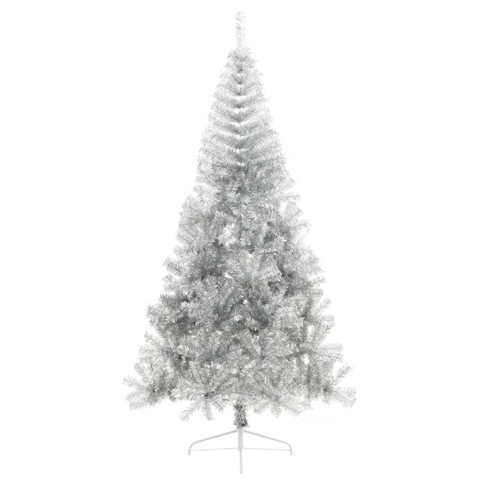 Albero di Natale a Metà con Supporto Argento 240 cm PET 344699