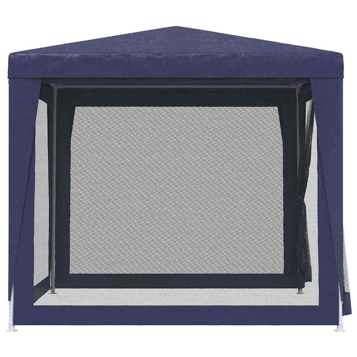 Tenda per Feste con 4 Pareti Laterali in Rete Blu 2,5x2,5m HDPE 319222