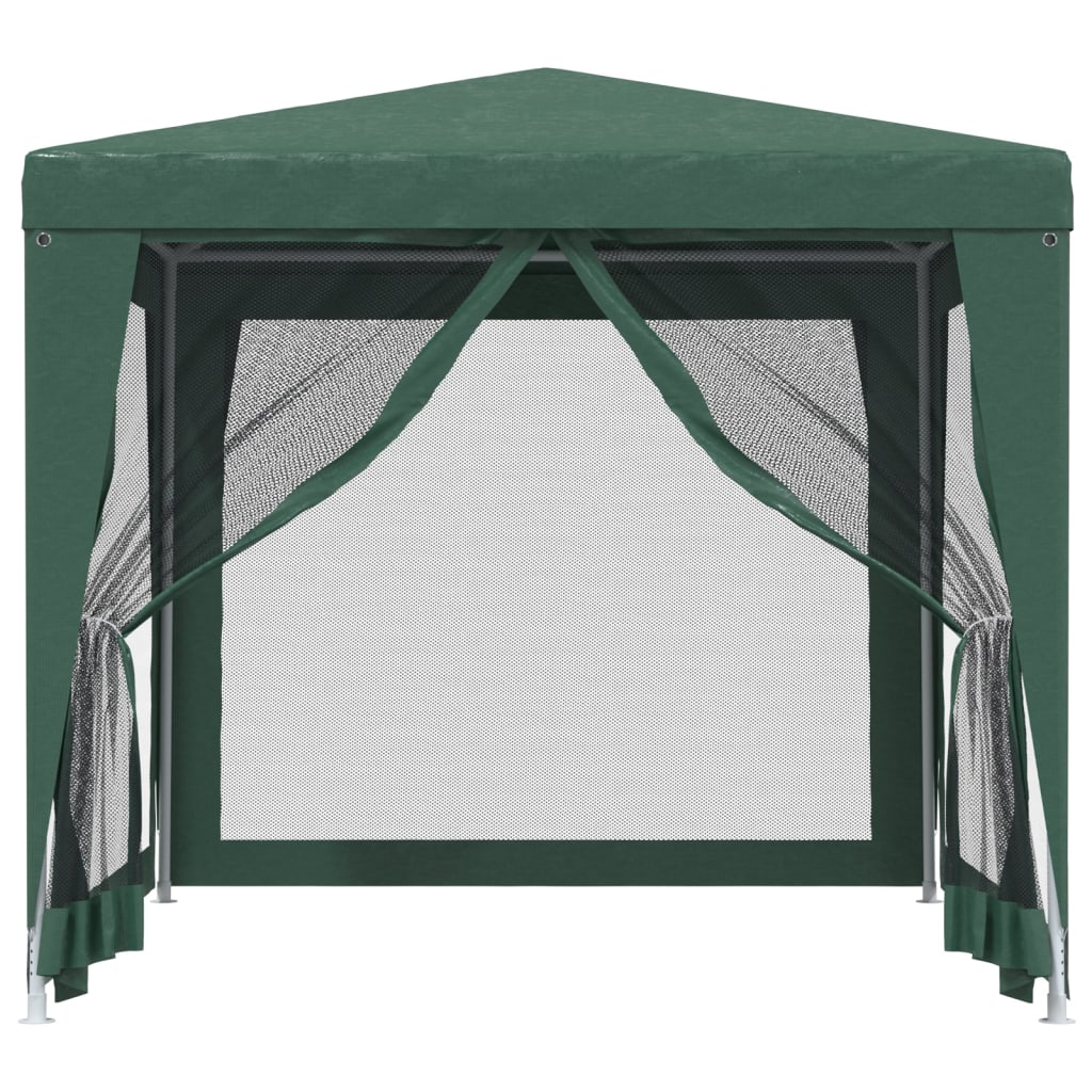 Tenda per Feste 4 Pareti Laterali in Rete Verde 2,5x2,5m HDPE 319223