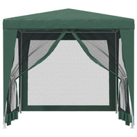 Tenda per Feste 4 Pareti Laterali in Rete Verde 2,5x2,5m HDPE 319223