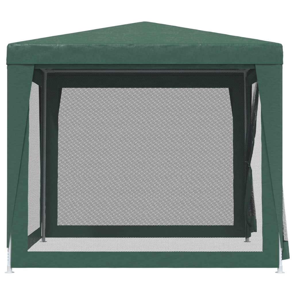 Tenda per Feste 4 Pareti Laterali in Rete Verde 2,5x2,5m HDPE 319223