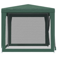 Tenda per Feste 4 Pareti Laterali in Rete Verde 2,5x2,5m HDPE 319223