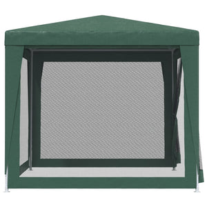 Tenda per Feste 4 Pareti Laterali in Rete Verde 2,5x2,5m HDPE 319223