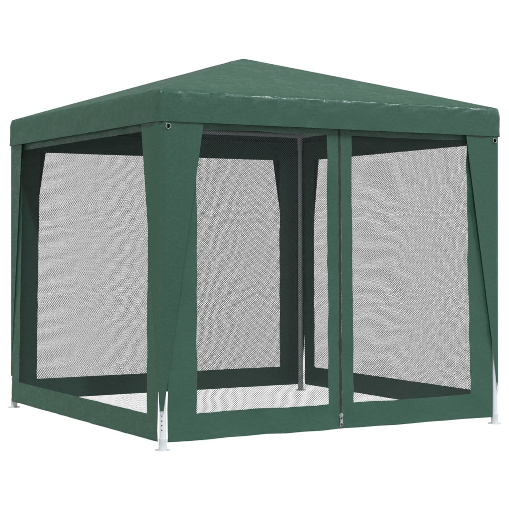 Tenda per Feste 4 Pareti Laterali in Rete Verde 2,5x2,5m HDPE 319223