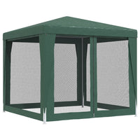 Tenda per Feste 4 Pareti Laterali in Rete Verde 2,5x2,5m HDPE 319223