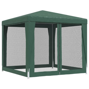 Tenda per Feste 4 Pareti Laterali in Rete Verde 2,5x2,5m HDPE 319223