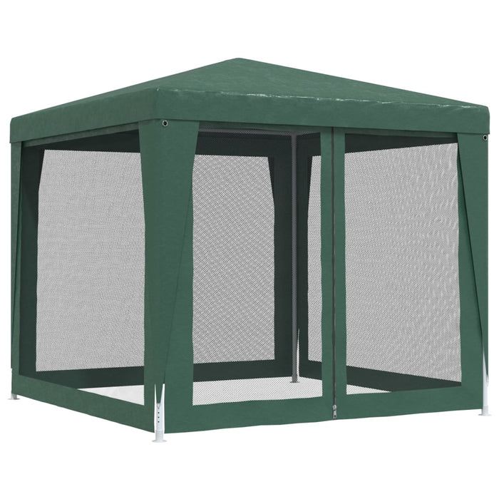 Tenda per Feste 4 Pareti Laterali in Rete Verde 2,5x2,5m HDPE 319223