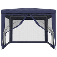 Tenda per Feste con 4 Pareti Laterali in Rete Blu 3x4 m HDPE 319232