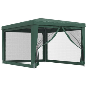 Tenda per Feste con 4 Pareti Laterali in Rete Verde 3x4 m HDPE cod mxl 50916